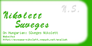 nikolett suveges business card
